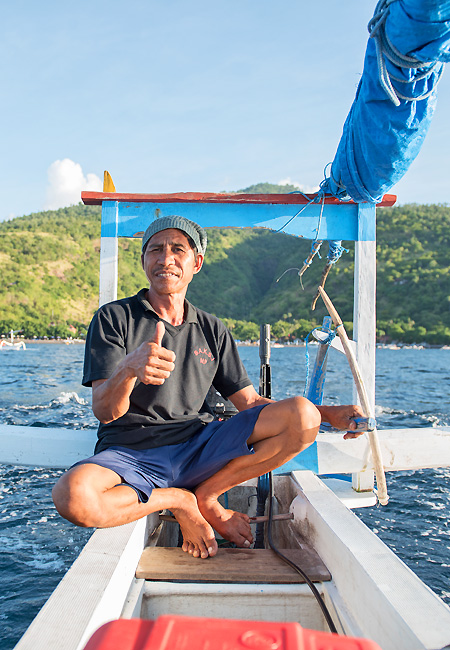 Bateau traditionnel pêche bali