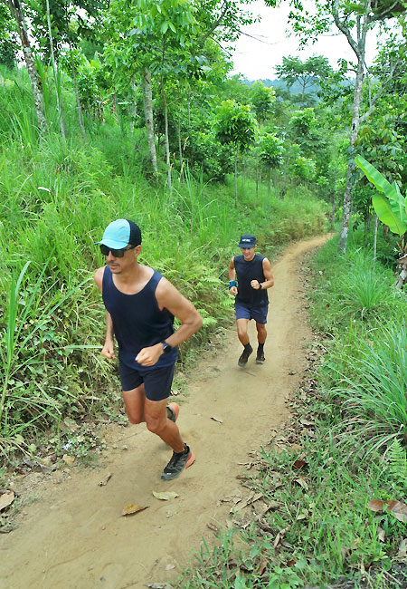 Trail running Bali.