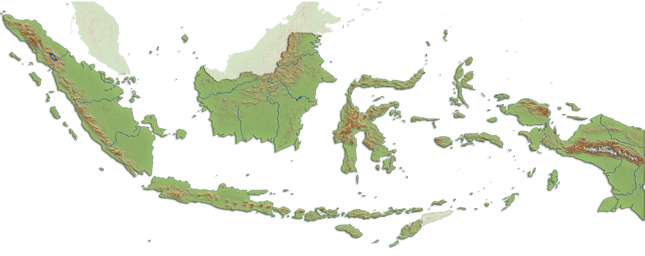 Carte de l'indonésie.